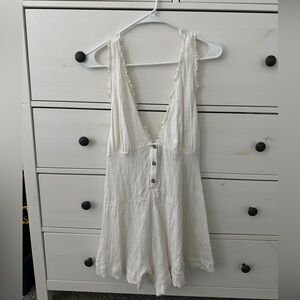 White Boho Romper